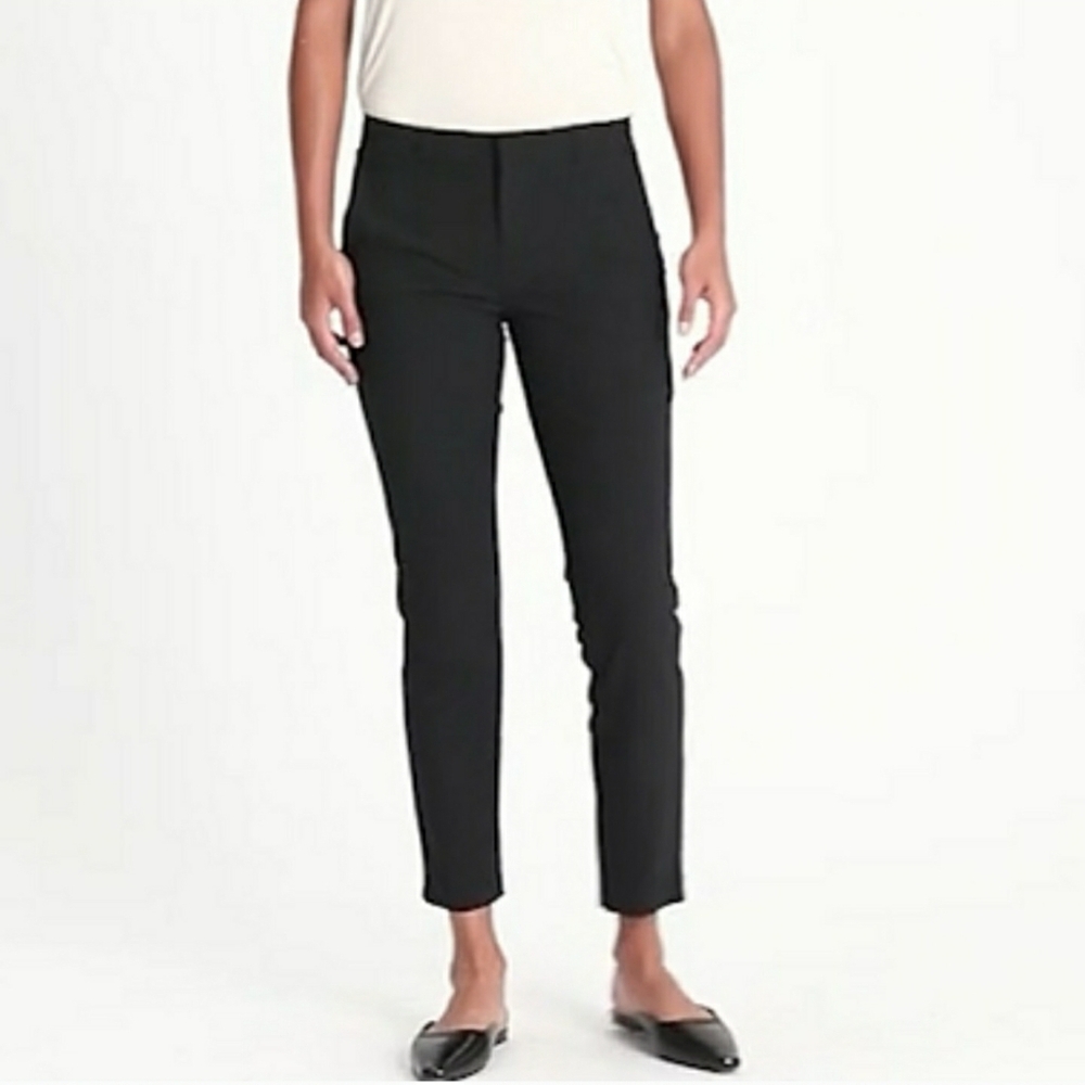 Banana Republic Avery Ankle Pant Lightweight Wool Black Pant Mid Rise Ankle 0P